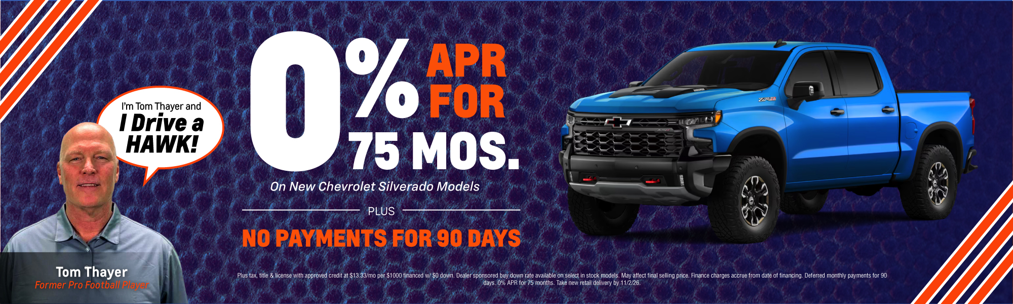 0% APR for 75 Months Plus No Payments for 90 Days